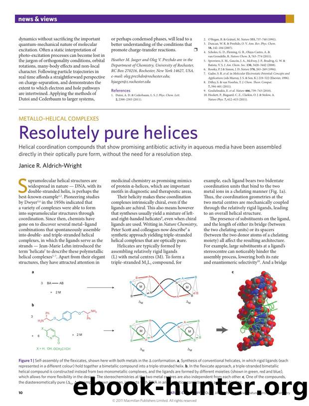 Metalloâhelical complexes: Resolutely pure helices by Janice R. Aldrich-Wright