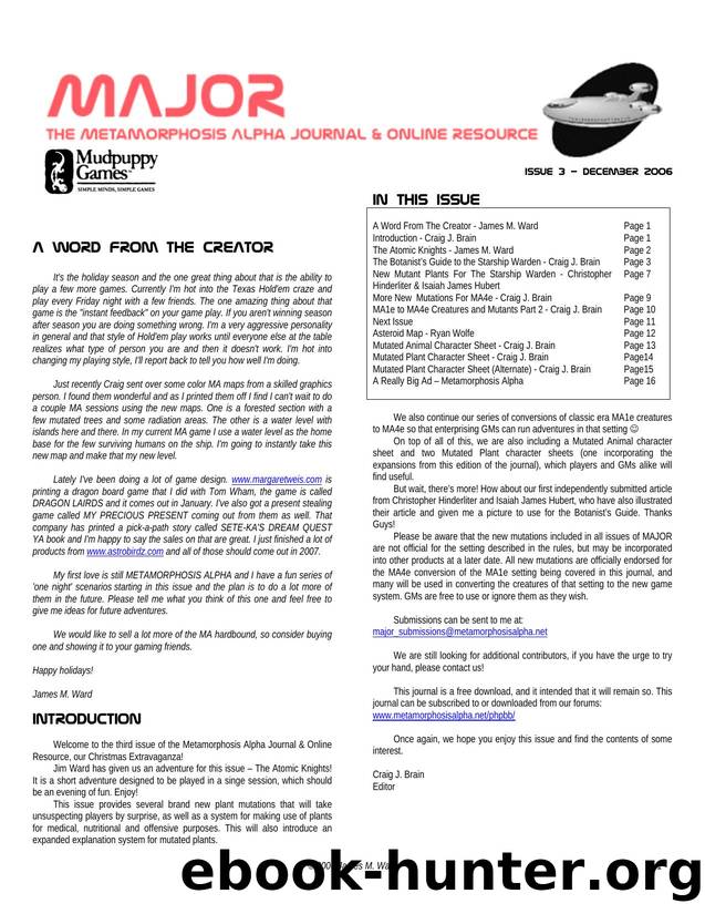 Metamorphosis Alpha Major Issue 3 by Unknown