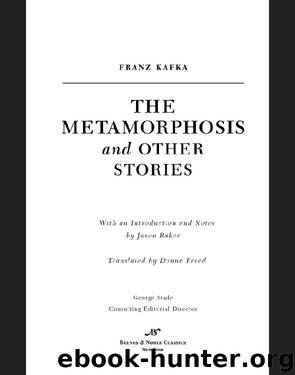 Metamorphosis and Other Stories (Barnes & Noble Classics Series) by Franz Kafka