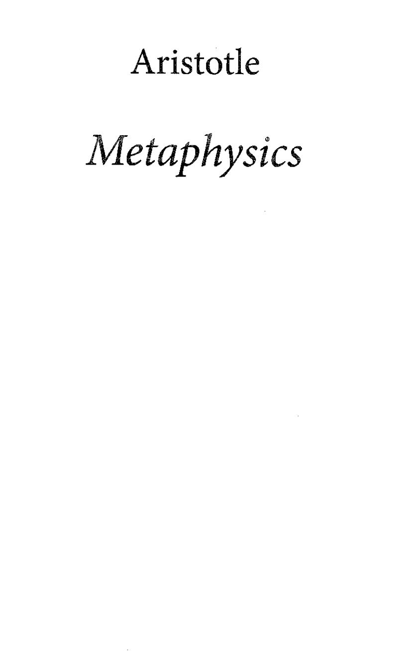 Metaphysics by Aristotle; C.D.C. Reeve