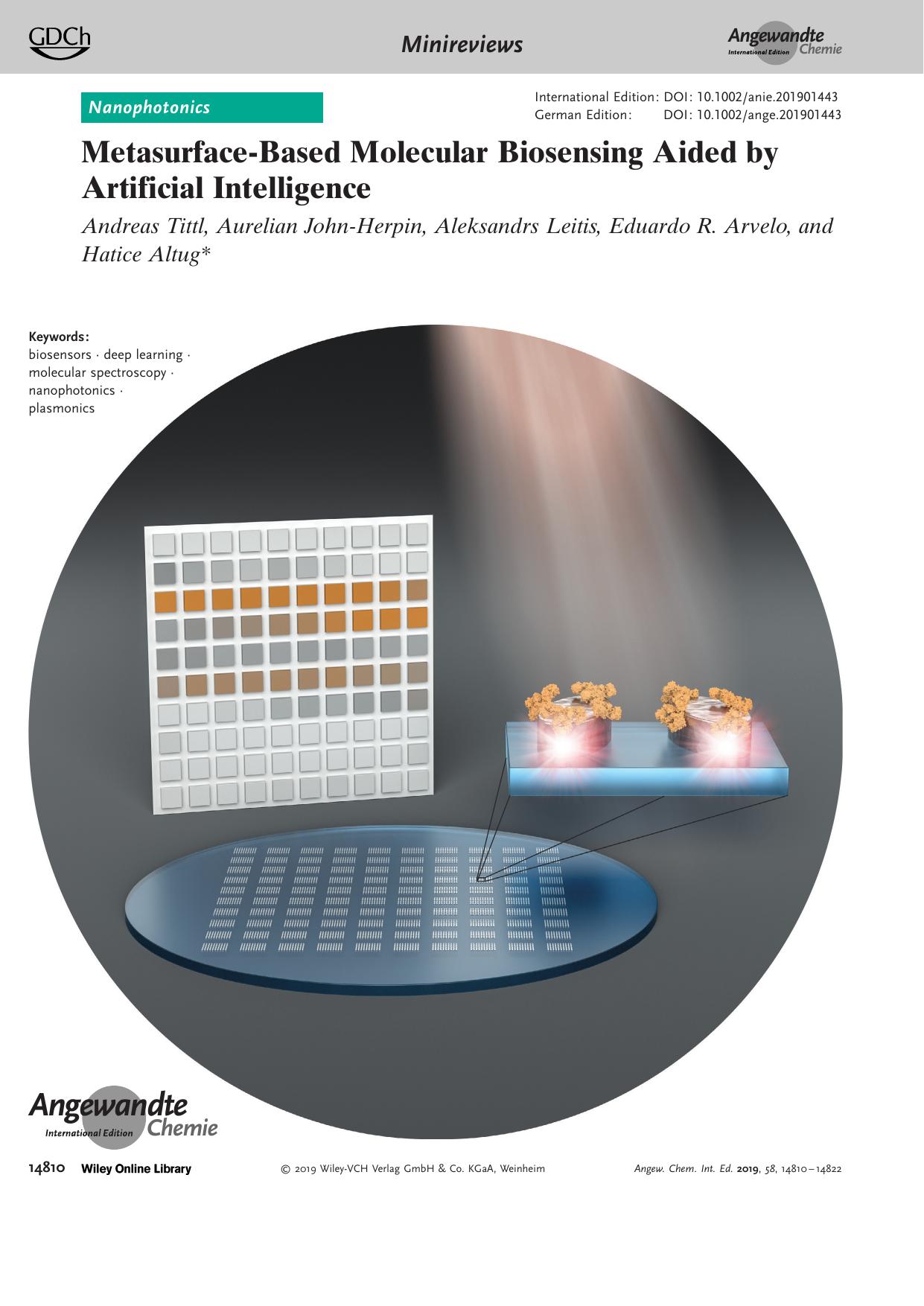 MetasurfaceâBased Molecular Biosensing Aided by Artificial Intelligence by Unknown