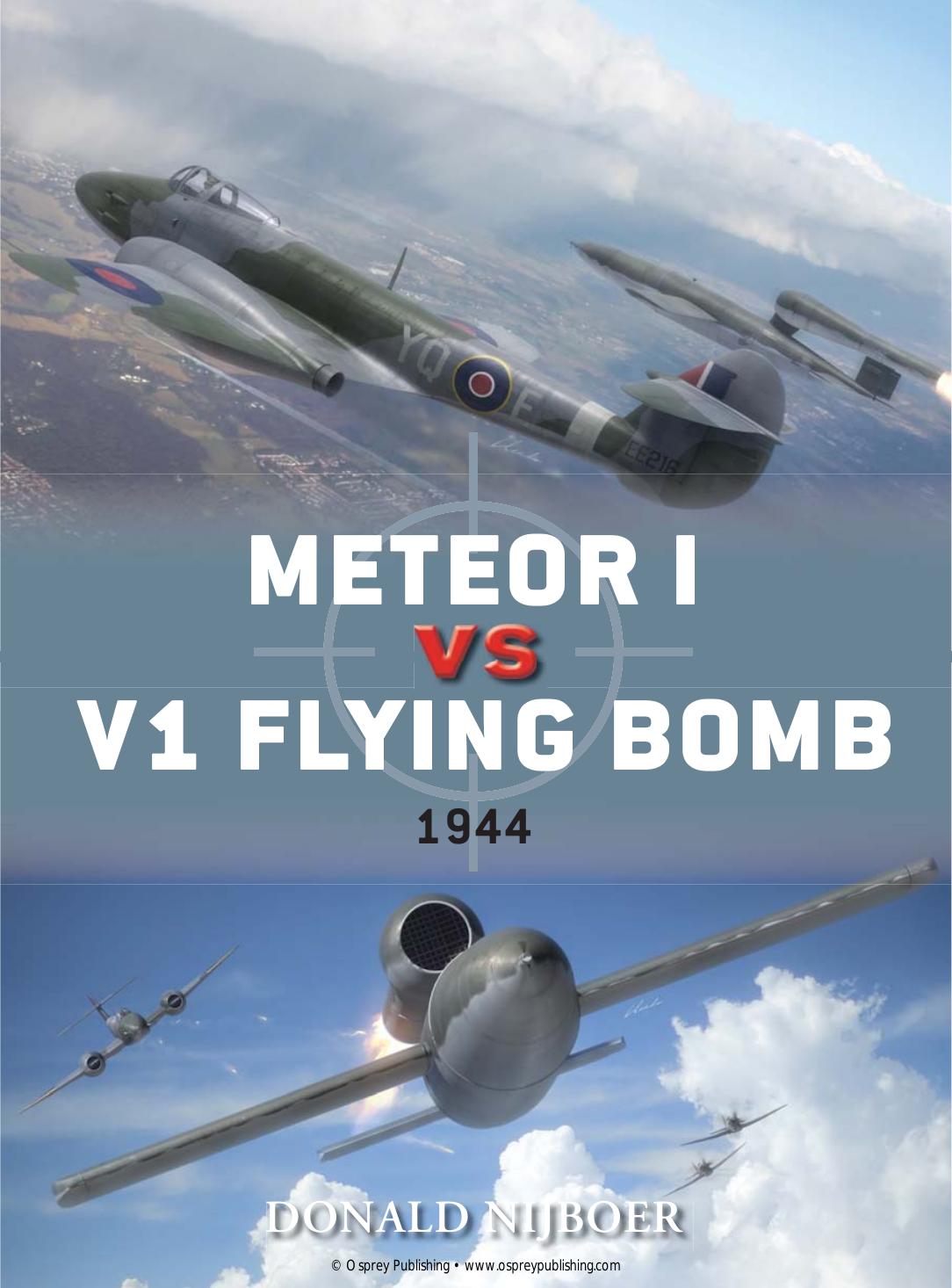 Meteor I vs. V1 Flying Bomb by Donald Nijboer