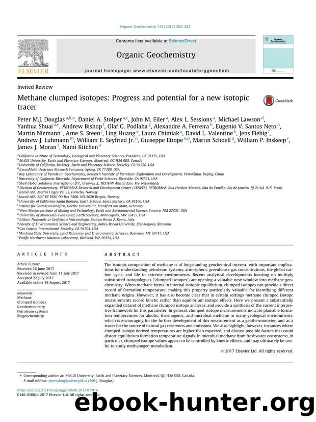 Methane clumped isotopes: Progress and potential for a new isotopic tracer by unknow