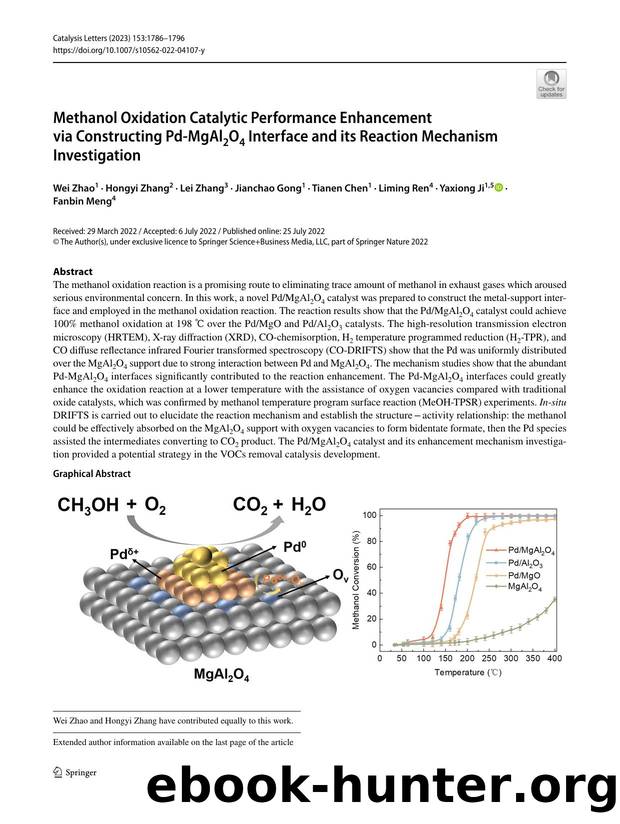 Methanol Oxidation Catalytic Performance Enhancement via Constructing Pd-MgAl2O4 Interface and its Reaction Mechanism Investigation by unknow