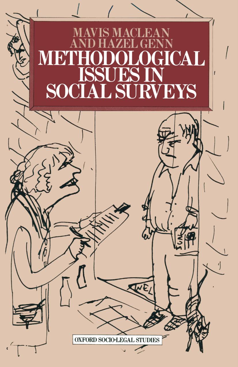 Methodological Issues in Social Surveys by Mavis Maclean Hazel Genn (auth.)