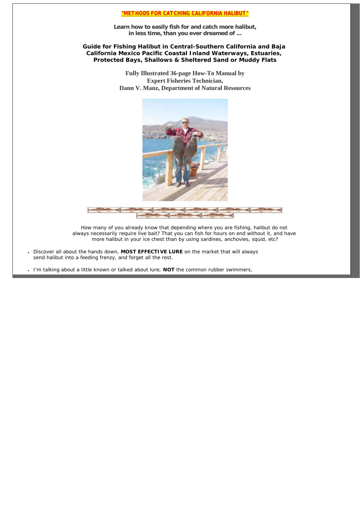 Methods For Catching California Halibut- A How-To Guide. by Best of Kuszter's Collection