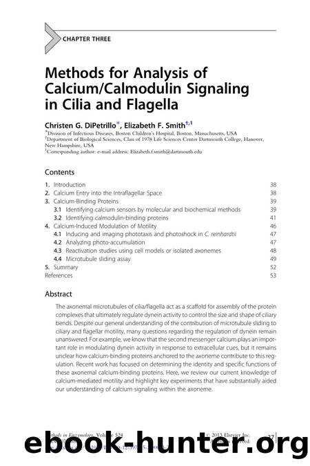 Methods for Analysis of CalciumCalmodulin Signaling in Cilia and Flagella by Christen G. DiPetrillo & Elizabeth F. Smith