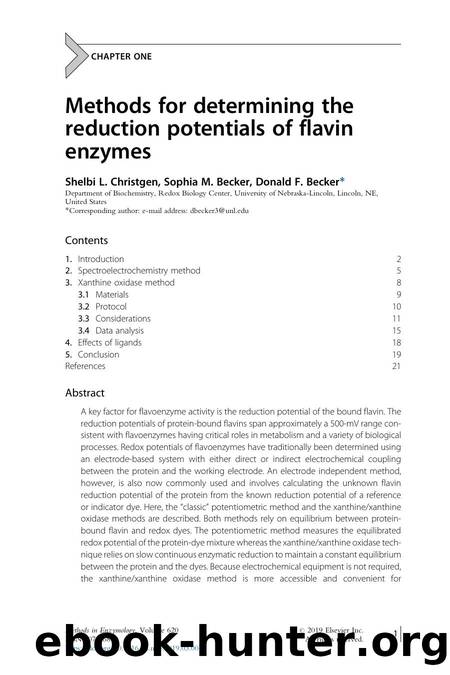 Methods for determining the reduction potentials of flavin enzymes by Shelbi L. Christgen & Sophia M. Becker & Donald F. Becker