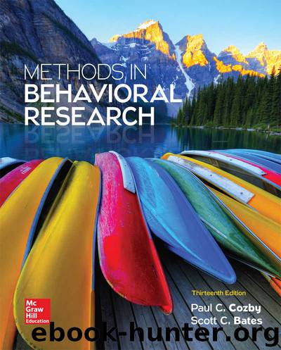 Methods in Behavioral Research by Paul Cozby & Paul Cozby & Scott Bates & Scott Bates