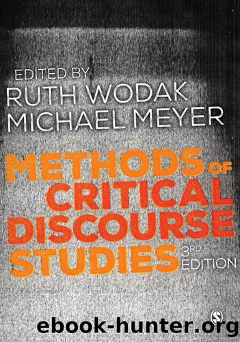 Methods of Critical Discourse Studies by Ruth Wodak Michael Meyer