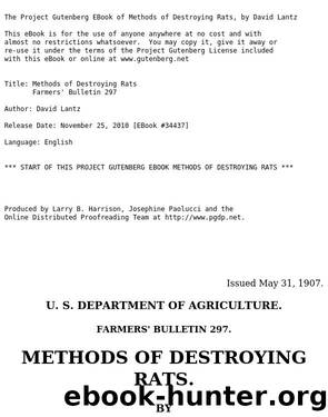 Methods of Destroying Rats by David E. Lantz