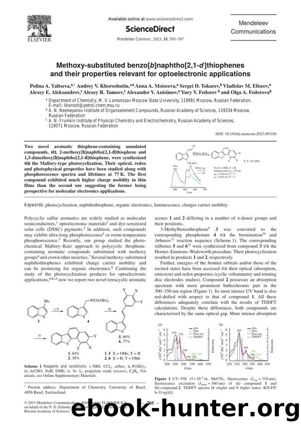 Methoxy-substituted benzo[b]naphtho[2,1-d]thiophenes and their properties relevant for optoelectronic applications by unknow