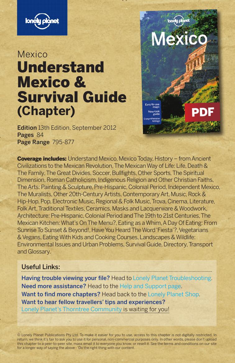 Mexico 13 - Understand Mexico & Survival Guide (Chapter) by © Lonely Planet Publications Pty Ltd