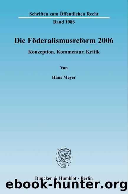 Meyer by Schriften zum Öffentlichen Recht (9783428526932)