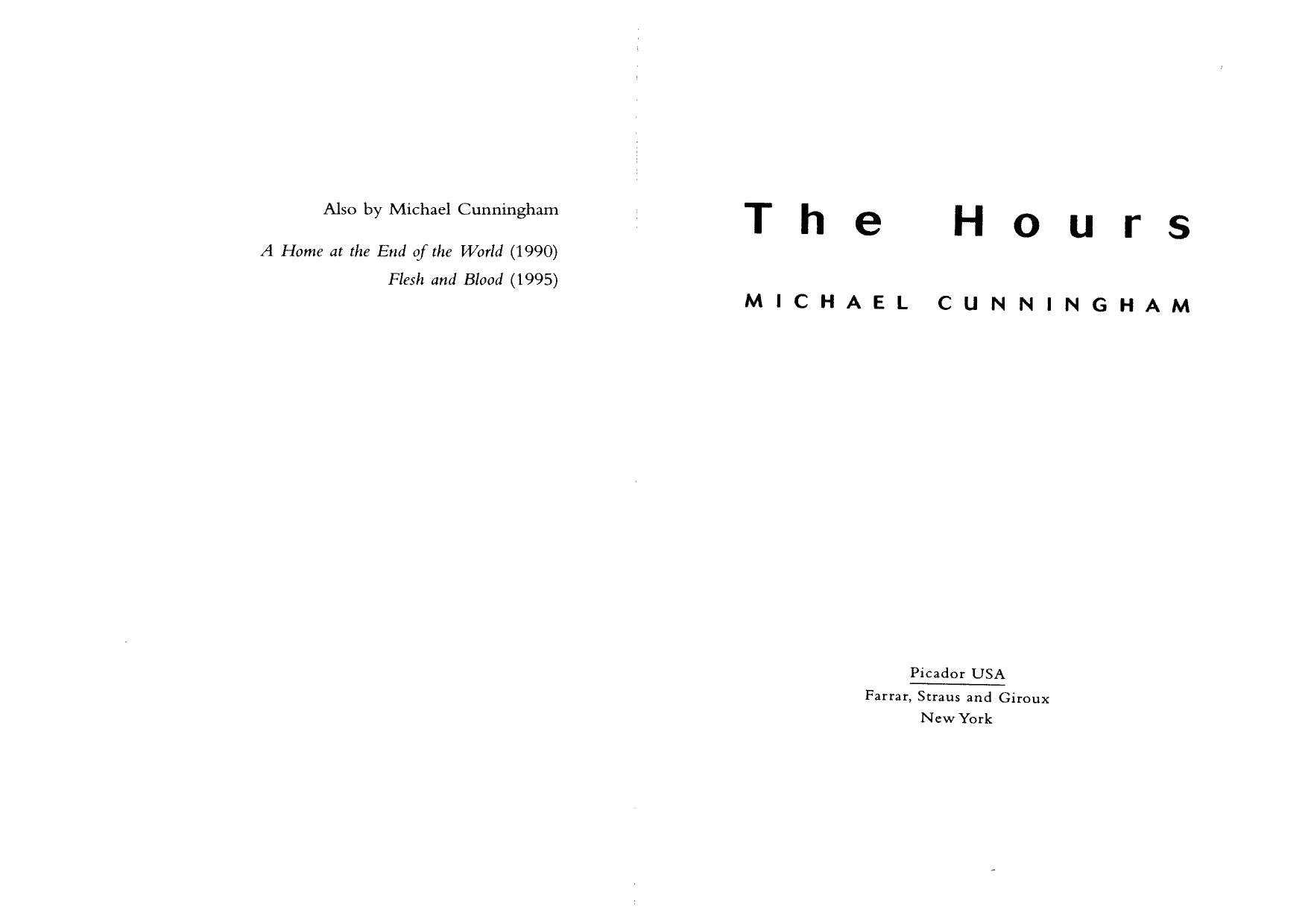 Michael Cunningham by The Hours