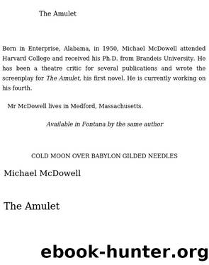 Michael McDowell by The Amulet (epub)