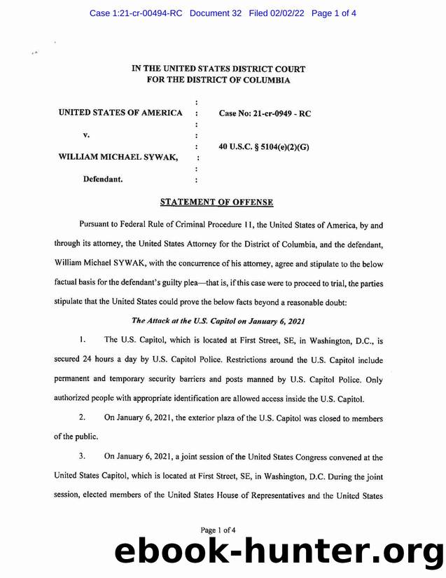 Michael Sywak - SIGNED Statement of Offense (002).pdf by TanyaJohnson
