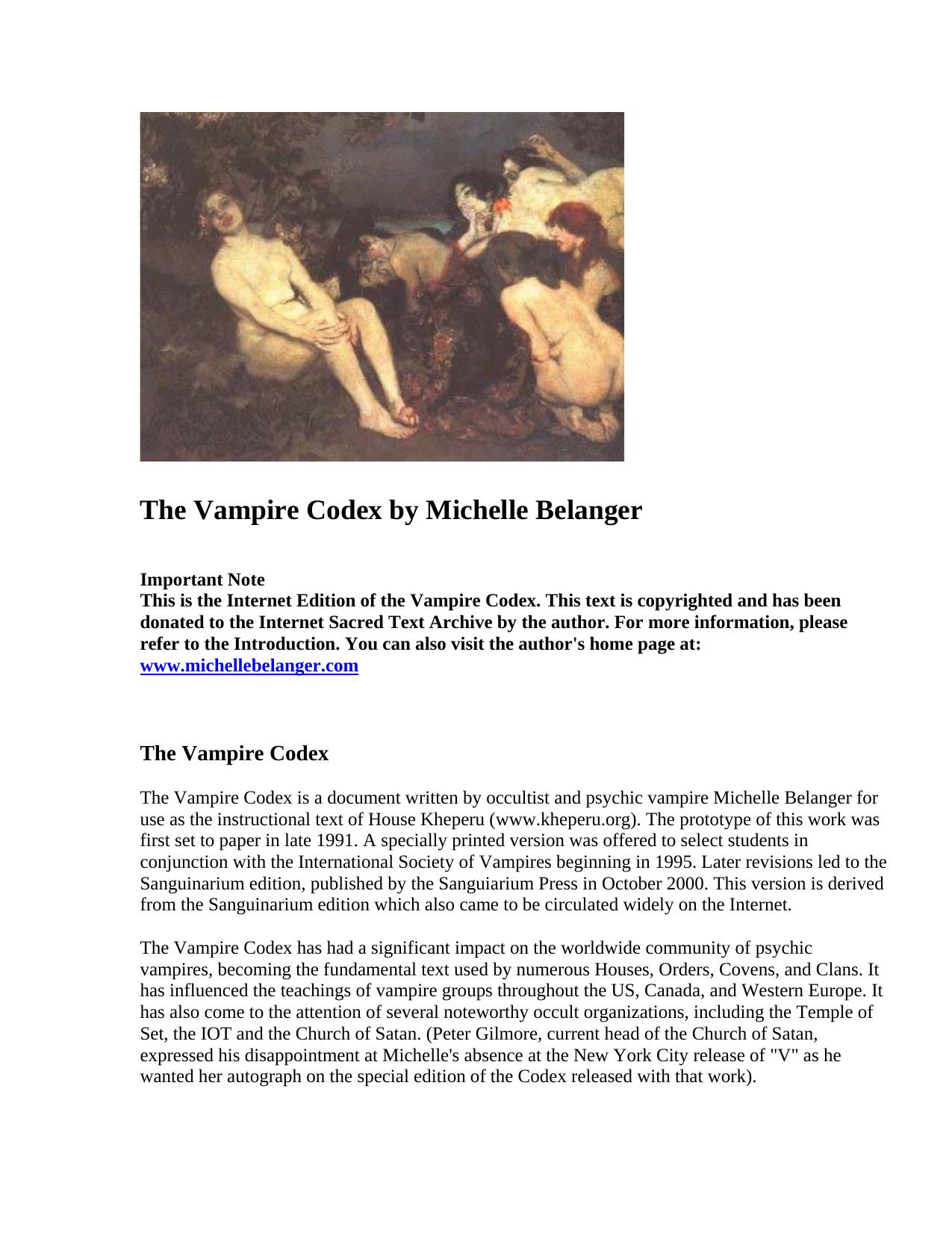 Michelle Belanger (Codex and Rituals) by Michelle Belanger