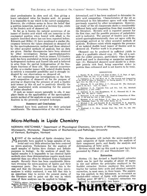 Micro-methods in lipide chemistry by Unknown