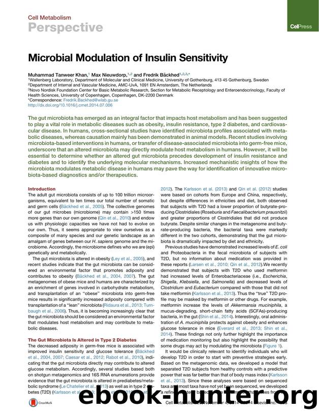 Microbial Modulation of Insulin Sensitivity by Muhammad Tanweer Khan & Max Nieuwdorp & Fredrik Bäckhed
