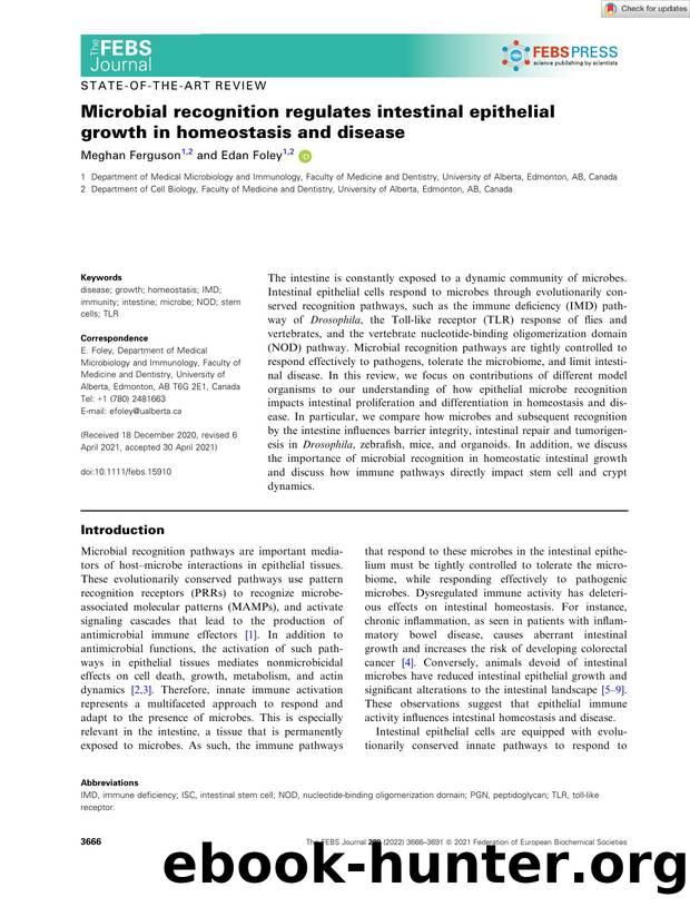 Microbial recognition regulates intestinal epithelial growth in homeostasis and disease by Unknown