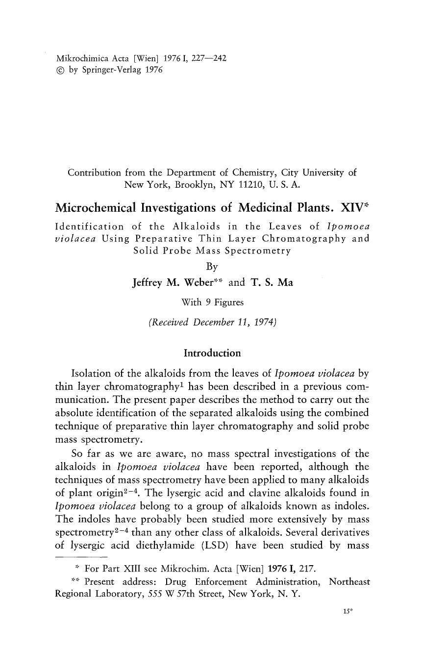 Microchemical investigations of medicinal plants. XIV by Unknown