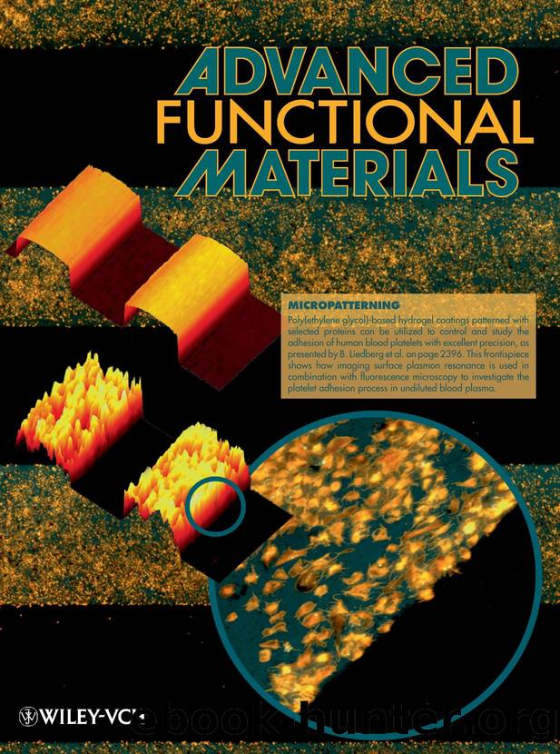 Micropatterning: Patterned Hydrogels for Controlled Platelet Adhesion from Whole Blood and Plasma (Adv. Funct. Mater. 152010) by Unknown
