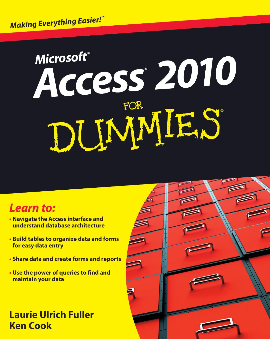 Microsoft Access 2010 for Dummies by Cook