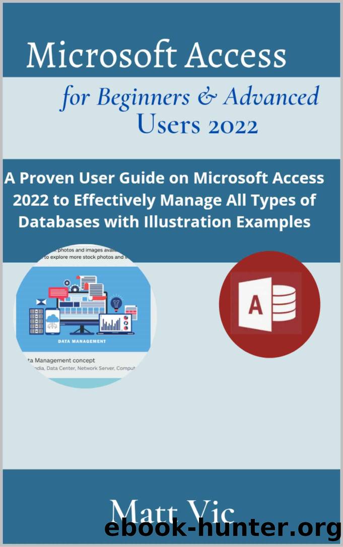 Microsoft Access for Beginners & Advanced Users 2022 by Vic Matt