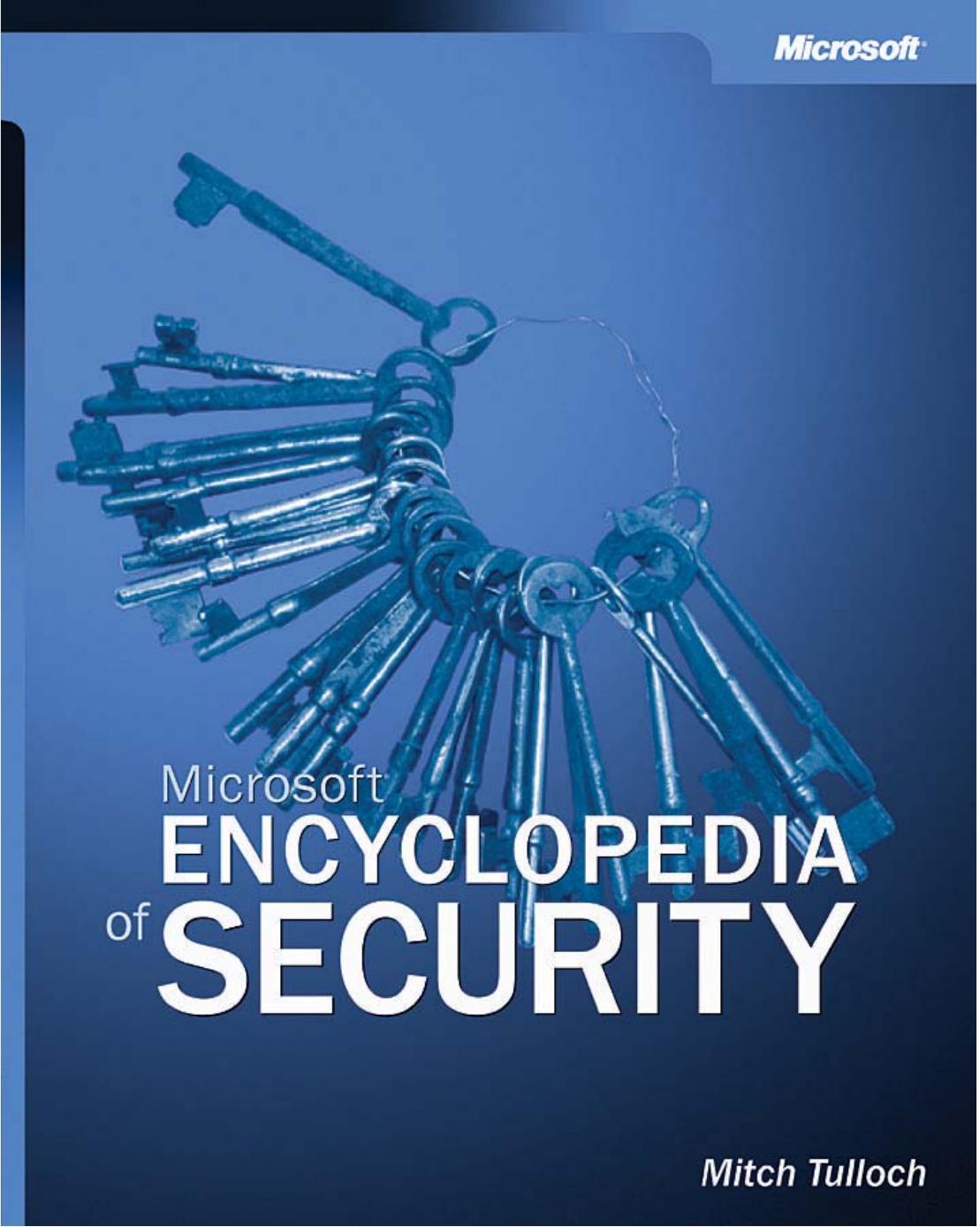 Microsoft Encyclopedia of Security by Mitch Tulloch