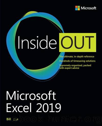 Microsoft Excel 2019 Inside Out by Bill Jelen