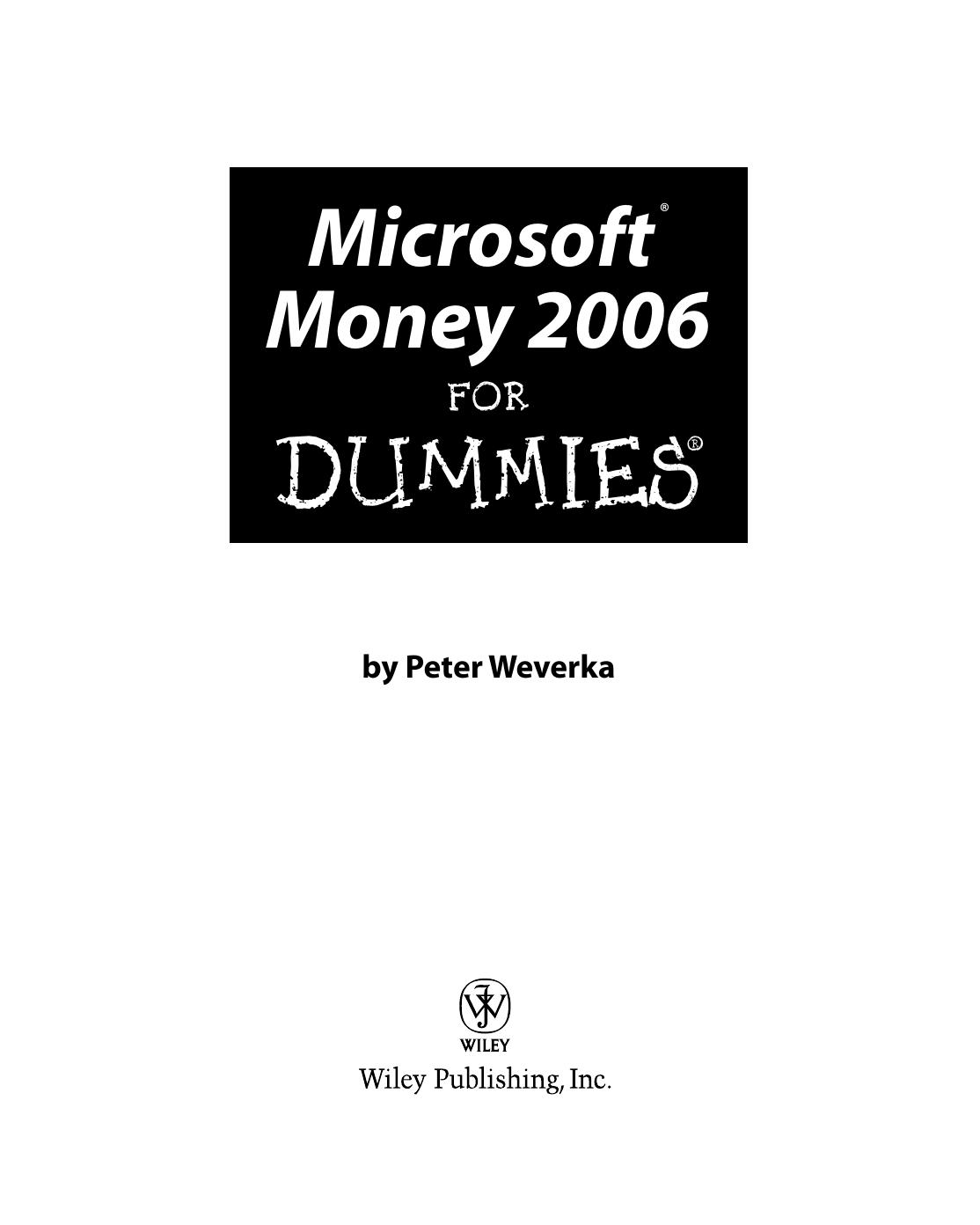 Microsoft Money X for dummies by Peter Weverka