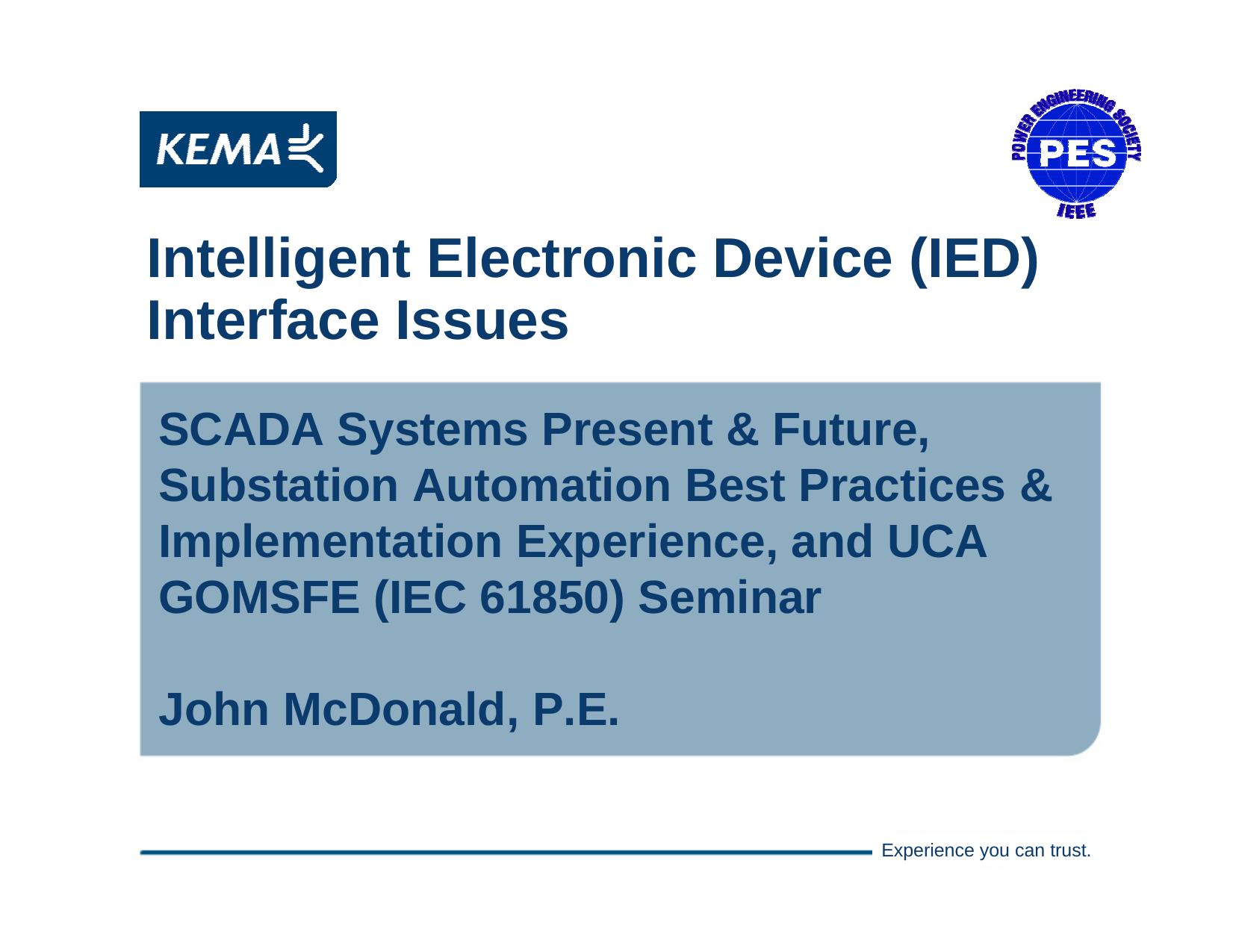 Microsoft PowerPoint - IED Interface Issues by JMcDonald