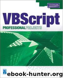 Microsoft VBScript Professional Projects by by Jerry Lee Ford Jr