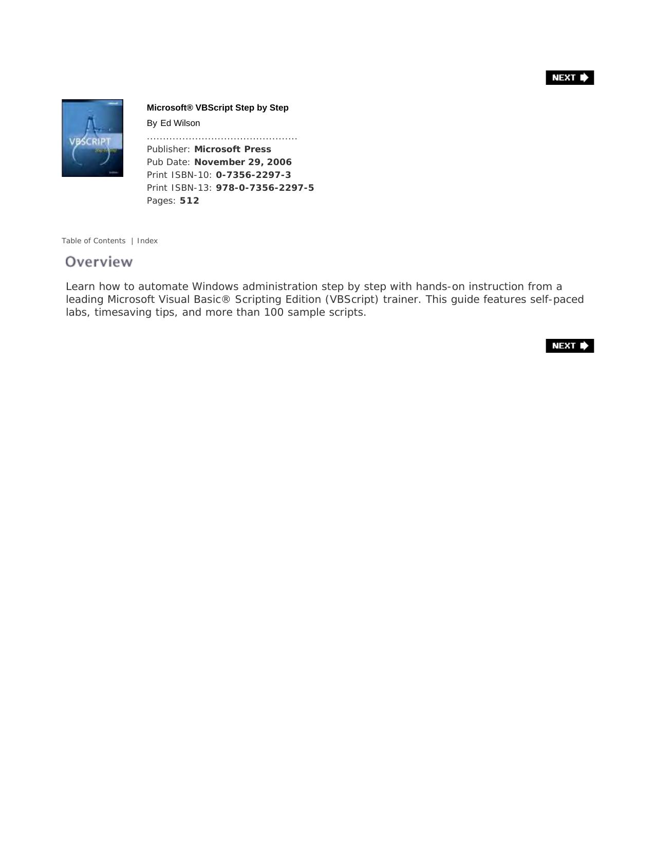 Microsoft VBScript Step by Step by Unknown