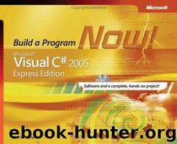 Microsoft Visual C# 2005 Express Edition: Build a Program Now! by Patrice Pelland