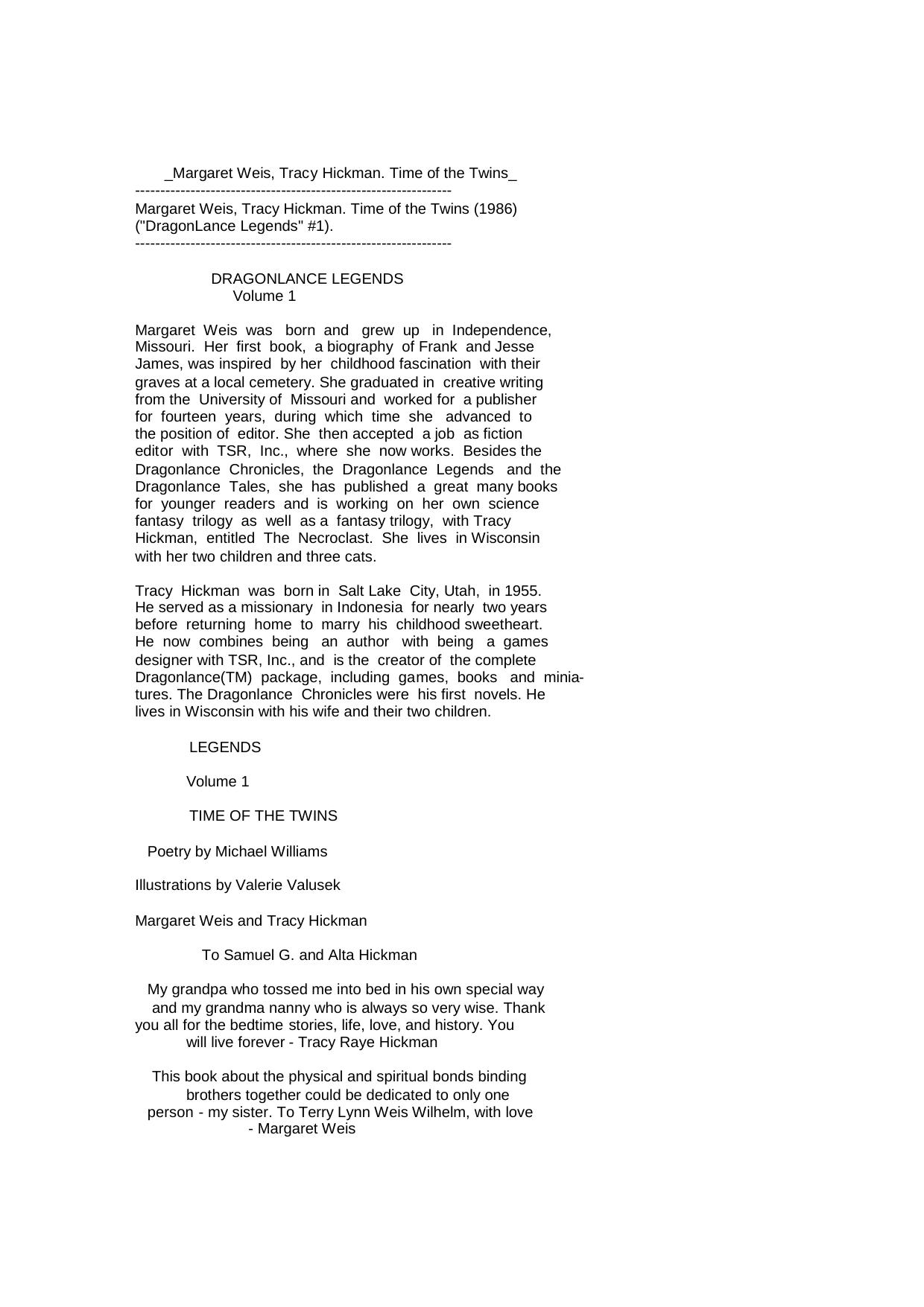 Microsoft Word - 01 Time Of The Twins.rtf by Shwn