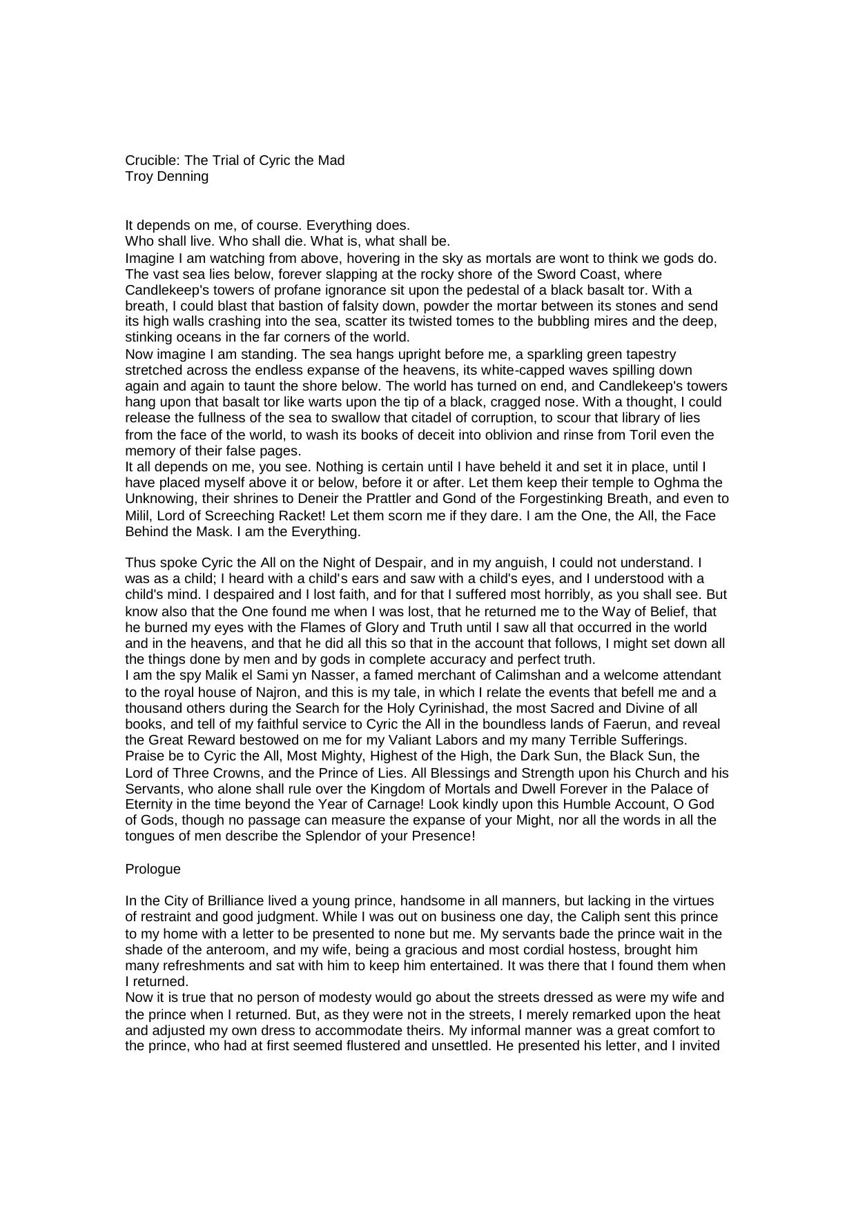Microsoft Word - 05 Crucible - The Trial Of Cyric The Mad.rtf by Shwn