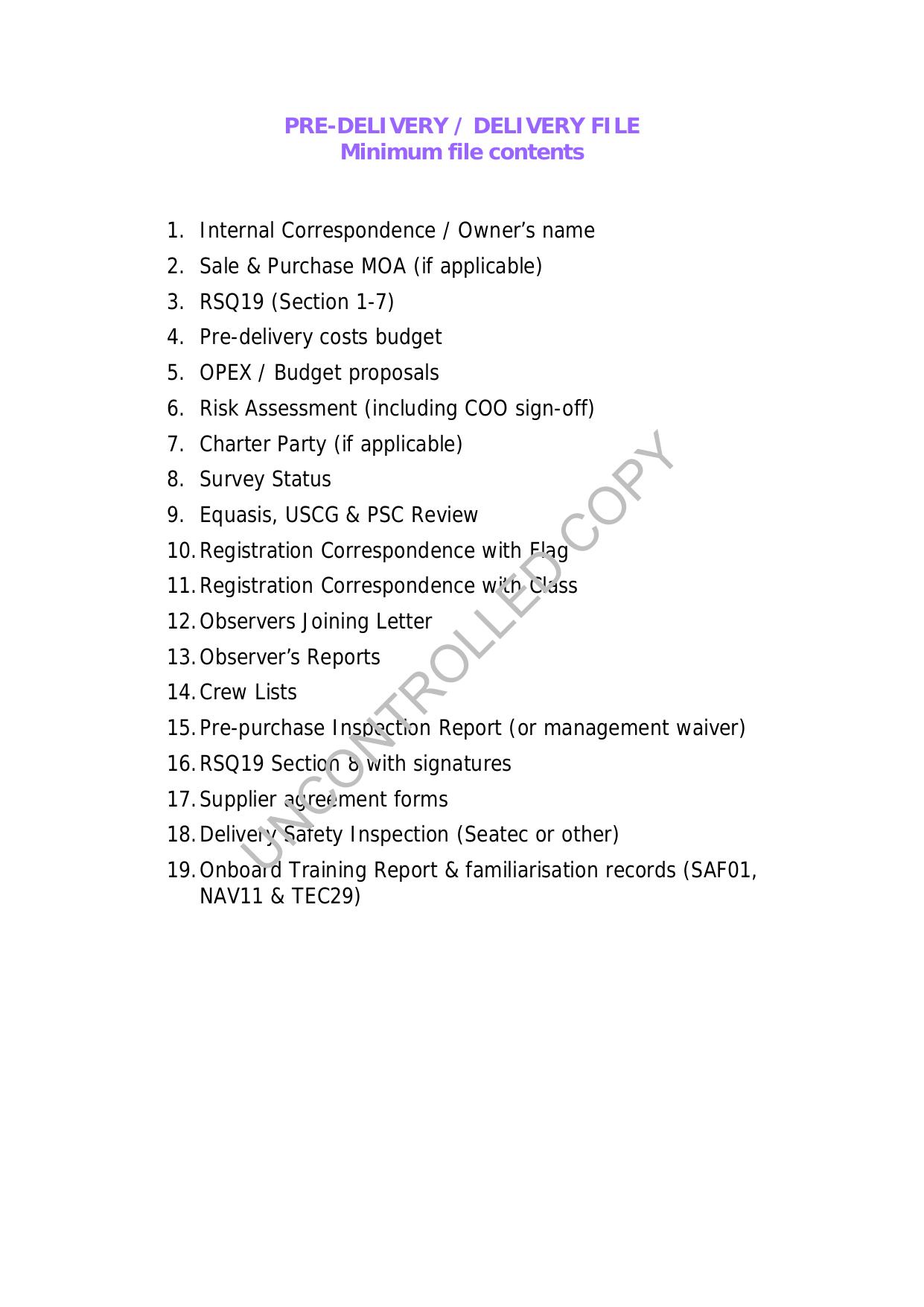 Microsoft Word - 2.8.2 Pre-delivery File Index by katrus