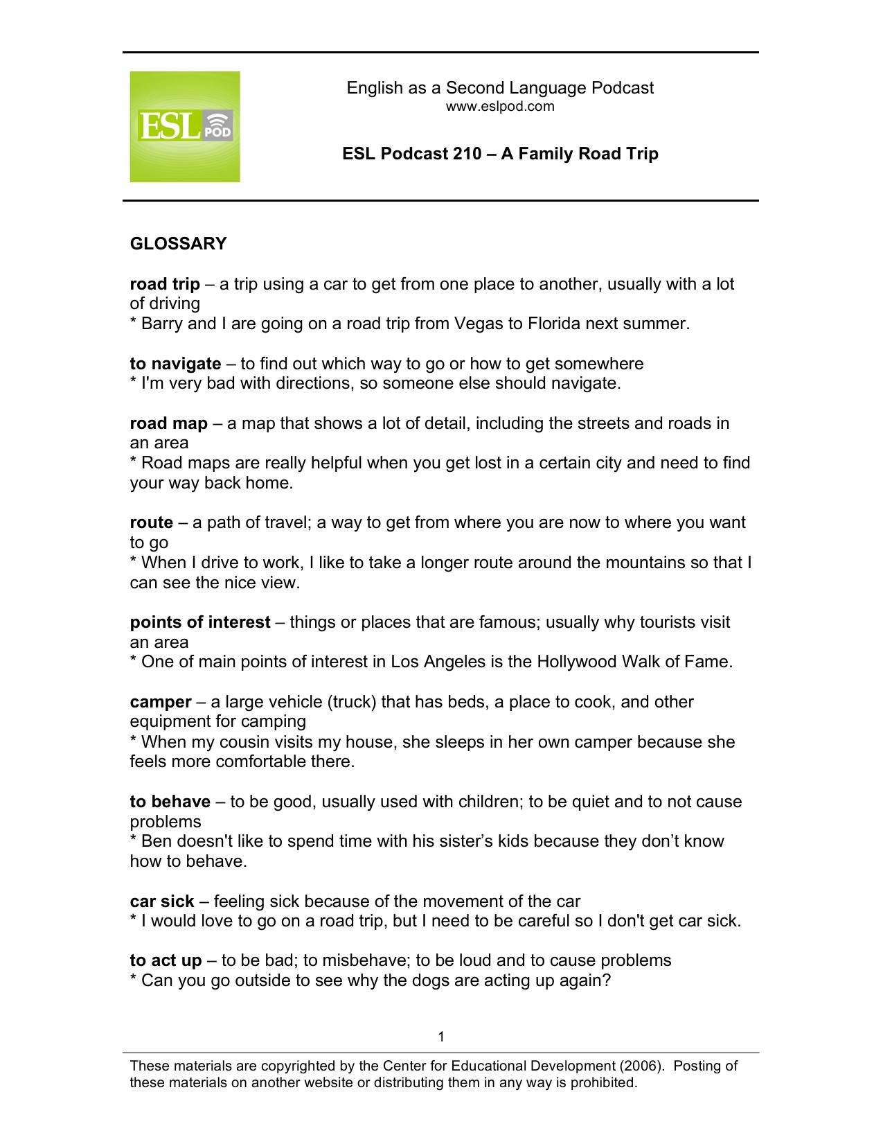 Microsoft Word - 210 A Family Road Trip Edited by Jeff McQuillan