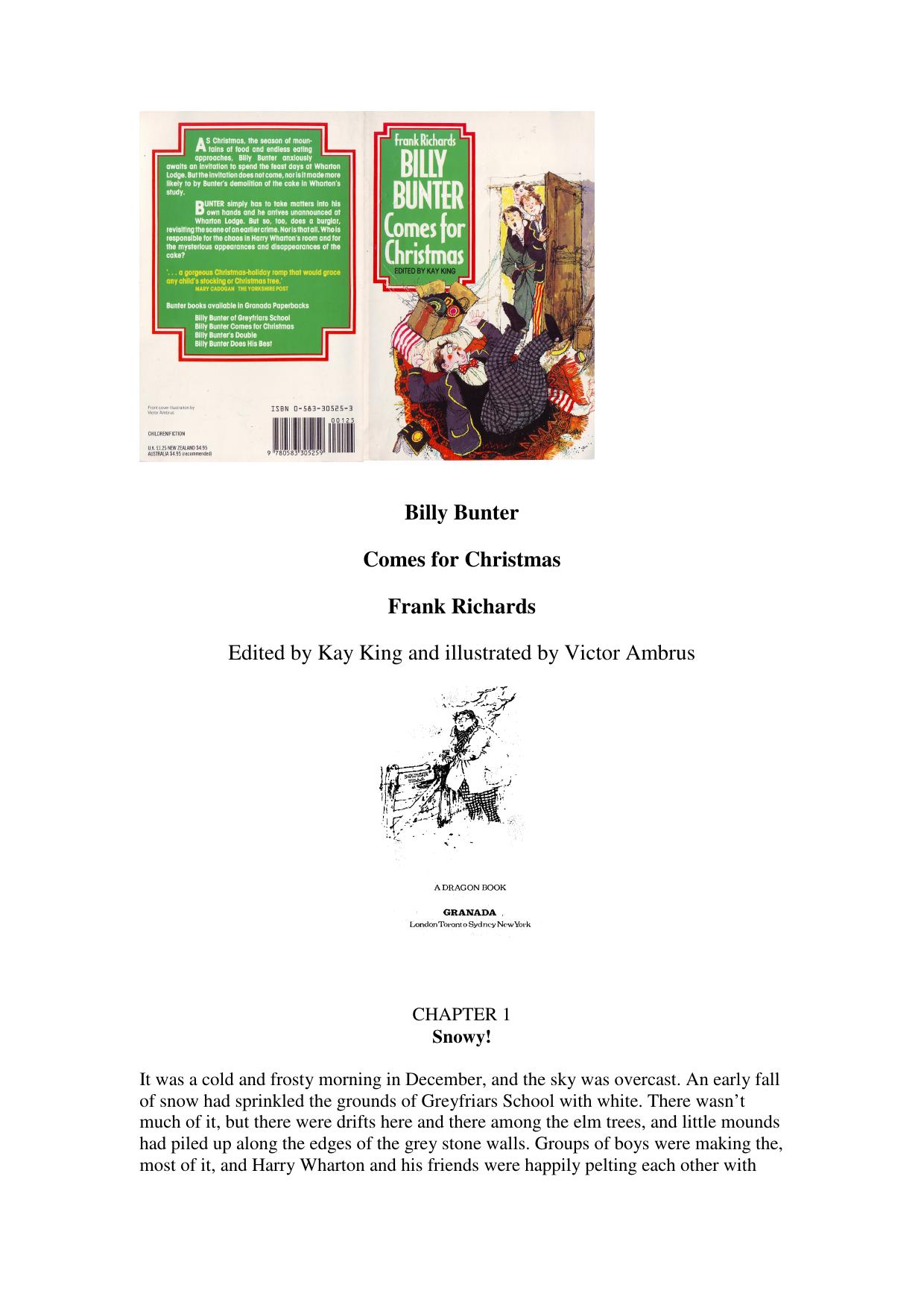 Microsoft Word - 25- Billy Bunter comes for christmas edited by Kay King.doc by HP_Owner