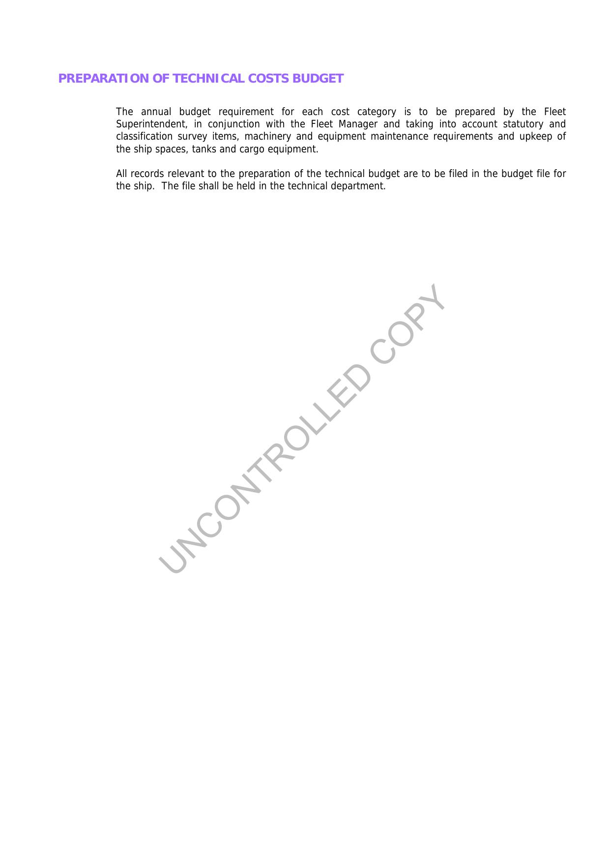 Microsoft Word - 6.2.1 - Preparation of Technical Costs Budget by katrus