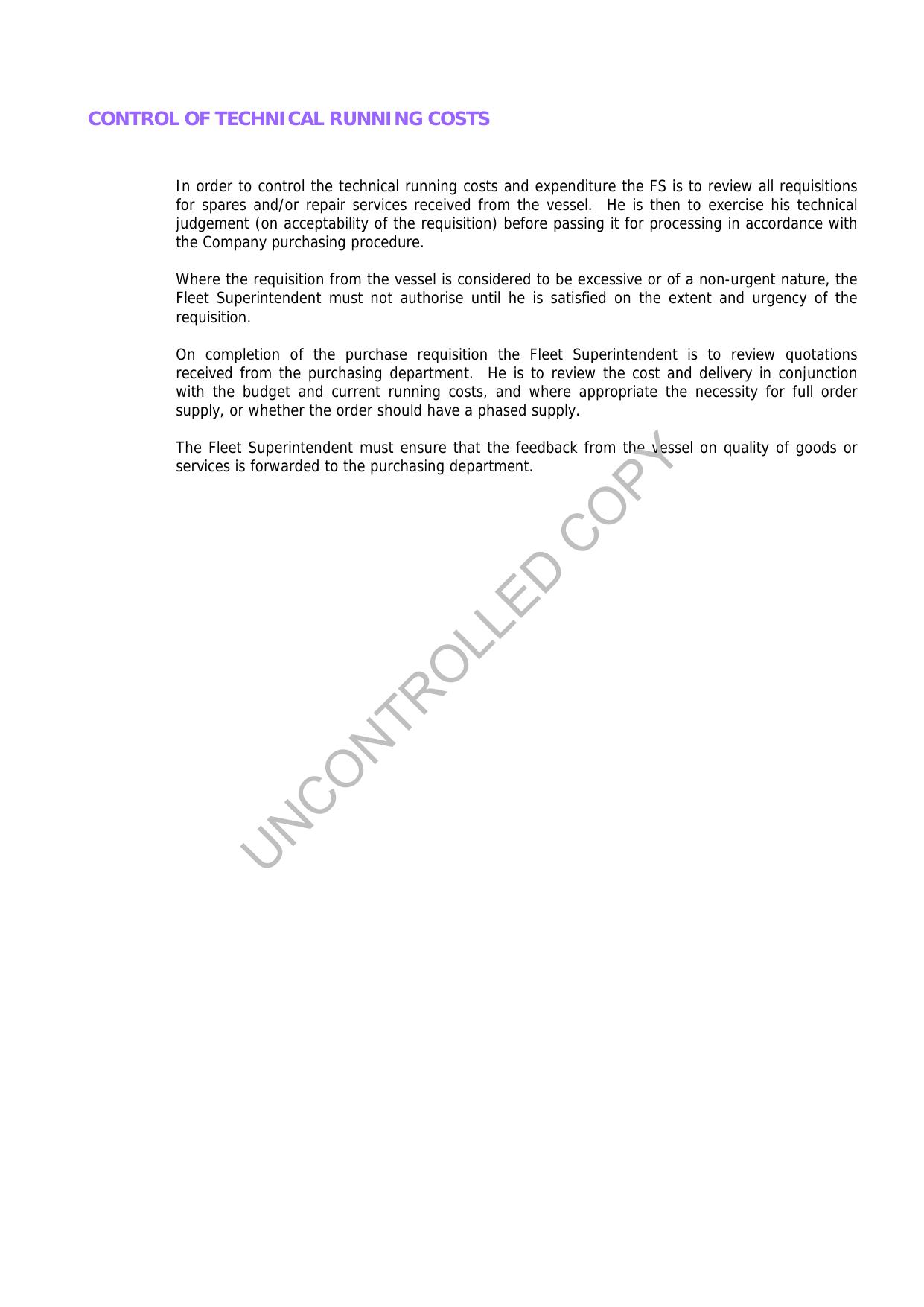 Microsoft Word - 6.2.3 - Control of Technical Running Costs by katrus