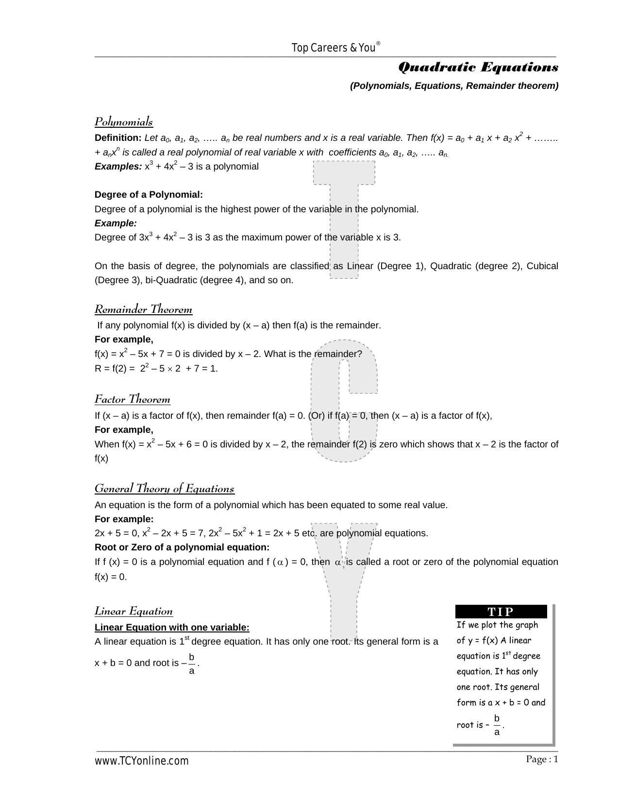 Microsoft Word - 7.2 Quadratic Equations.doc by sunny