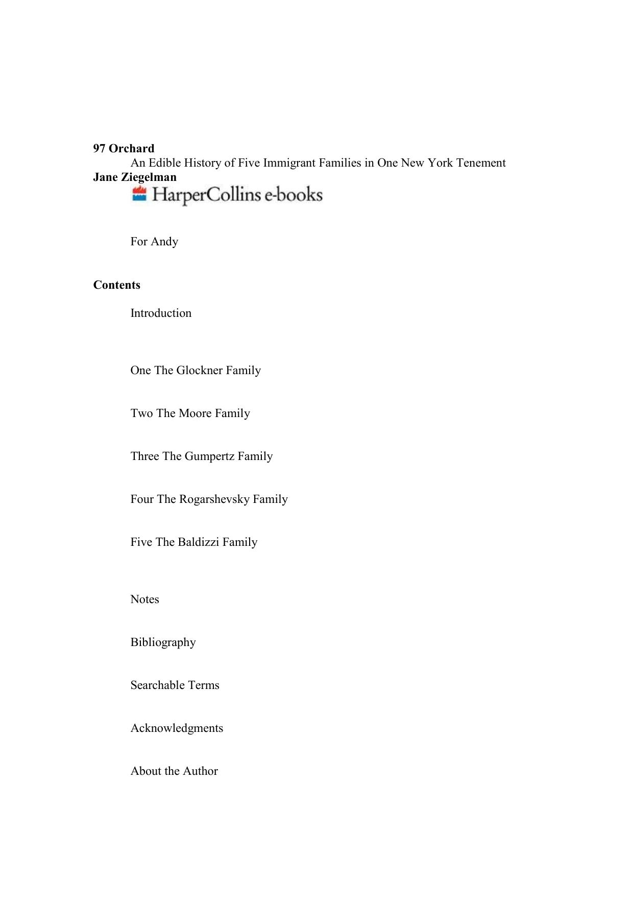 Microsoft Word - 97 Orchard_ An Edible History of Five Im - Jane Ziegelman by karenrenee77