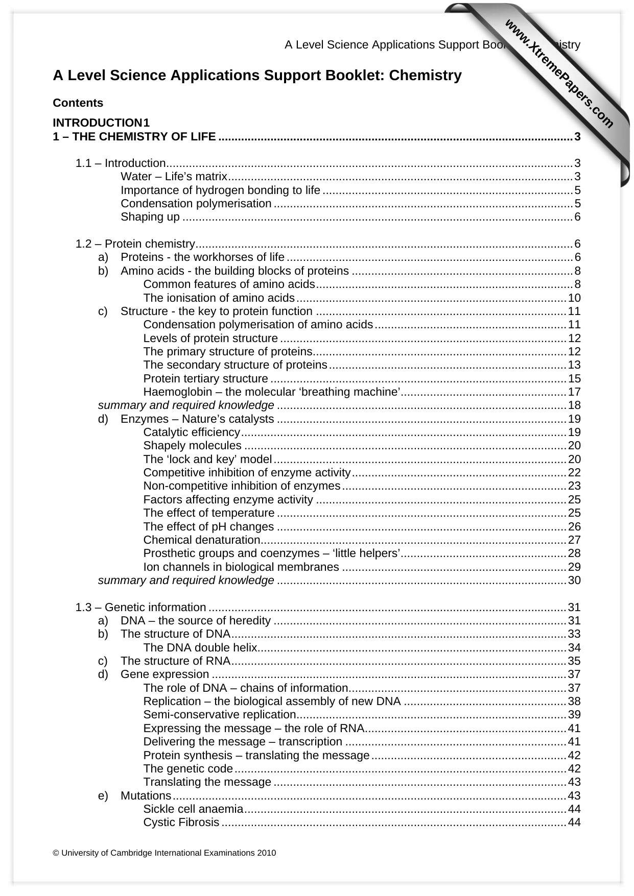 Microsoft Word - 9701 Chemistry Applications Booklet.doc by bramlr