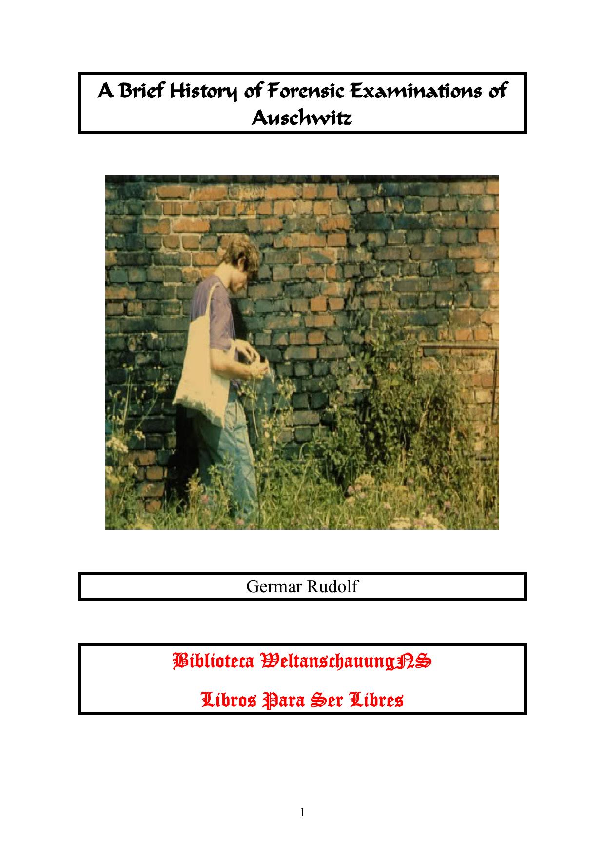 Microsoft Word - A Brief History of Forensic Examinations of Auschwitz.doc by Administrador