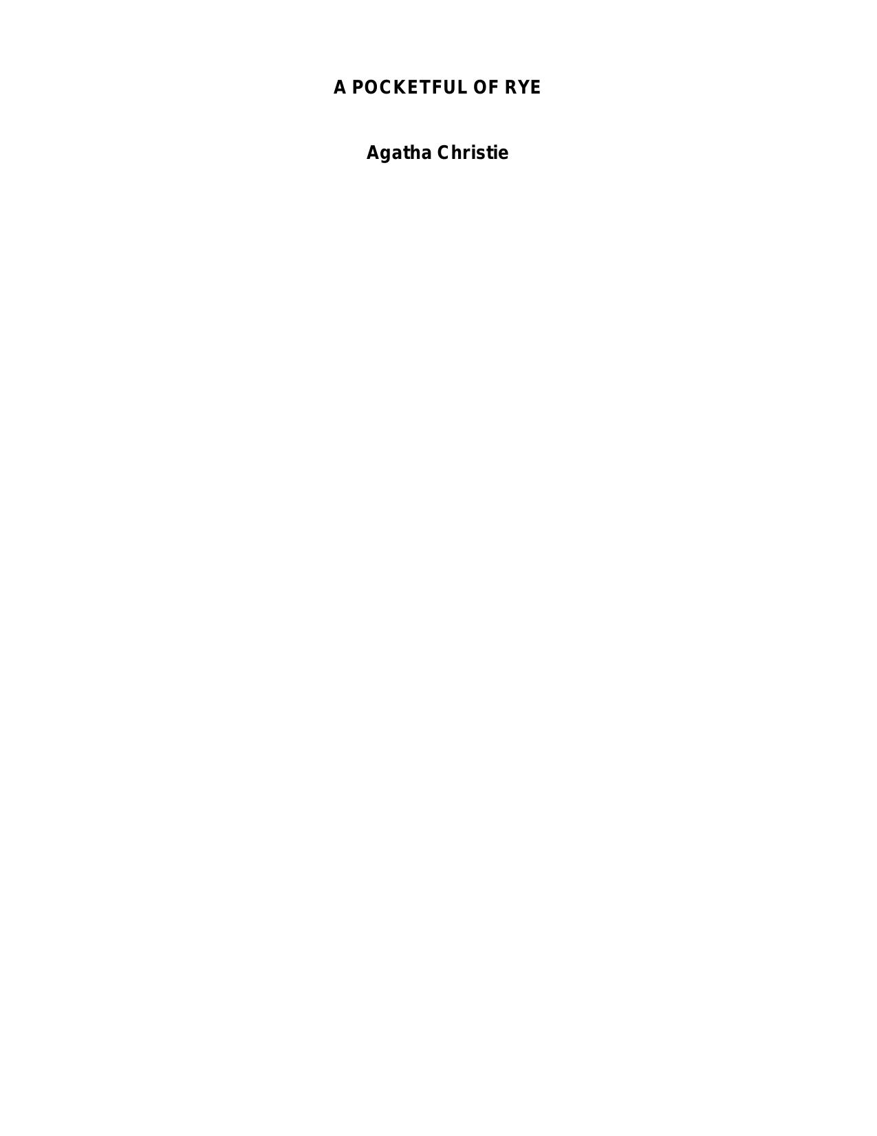 Microsoft Word - A Pocket Full of Rye by Administrator