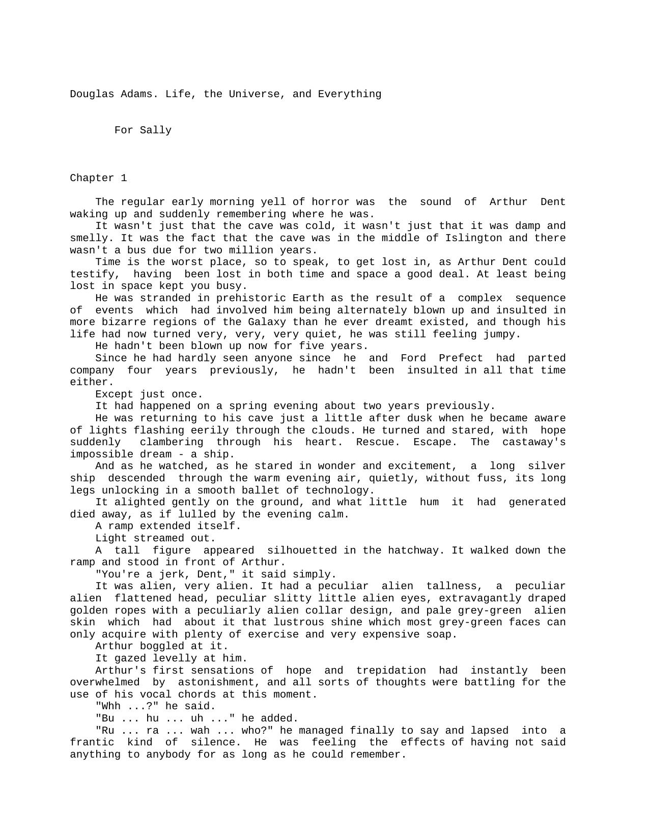 Microsoft Word - ADAMS, Douglas - Life, the Universe, and Everything.txt by Unknown