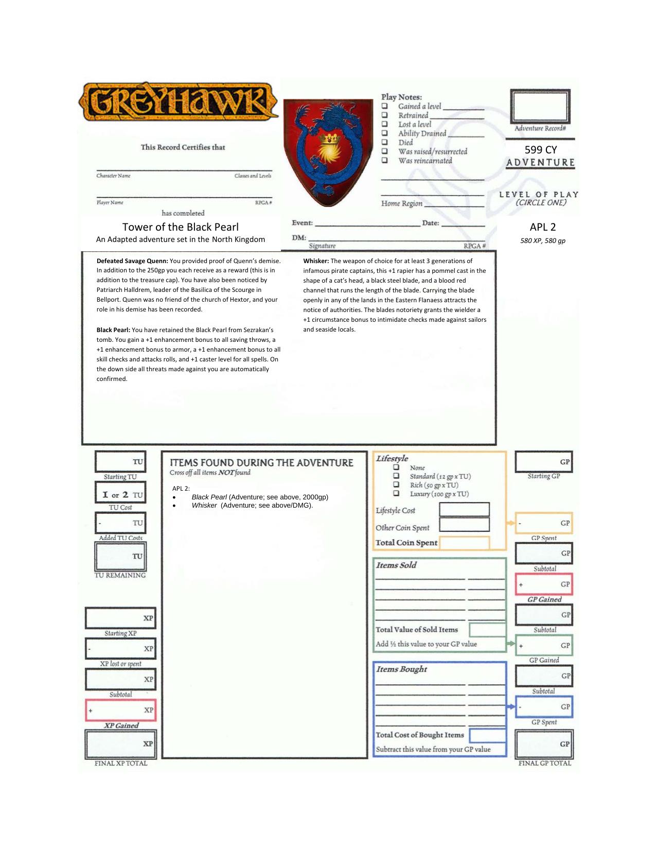 Microsoft Word - ADP9-05 - Tower of the Black Pearl AR.doc by A21m